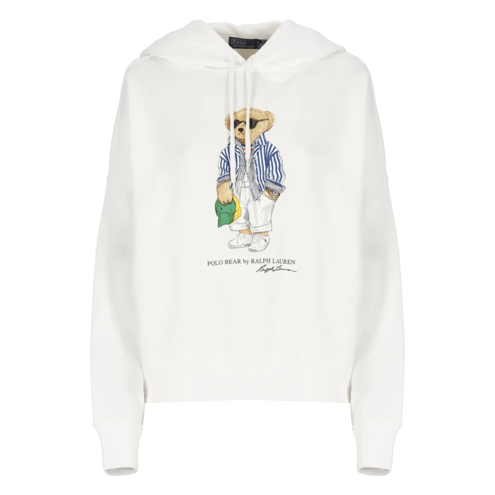 Ralph Lauren Cotton Hoodie White Dames