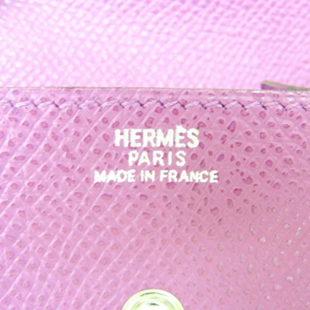 Hermès Vintage Pre-owned Leather wallets Purple Dames