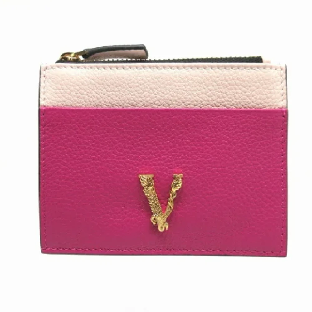 Versace Pre-owned Leather wallets Pink Dames