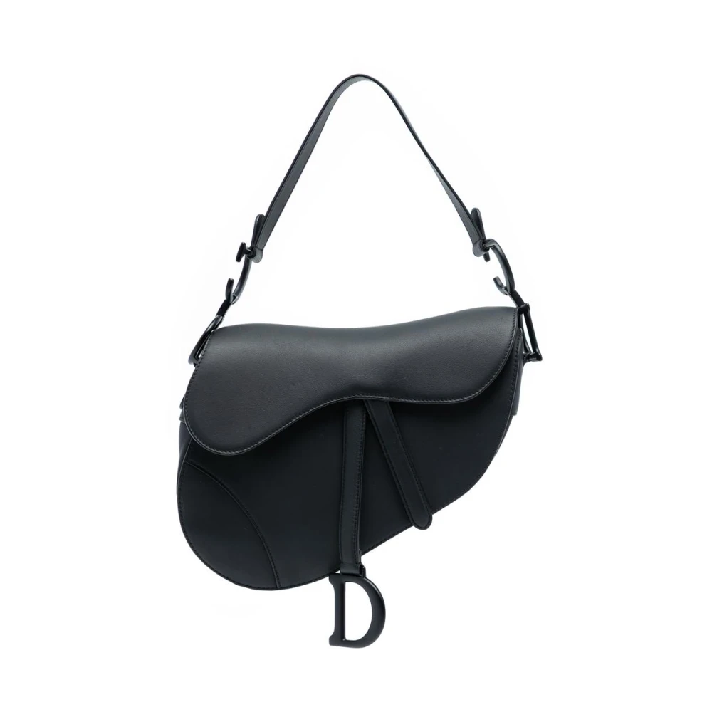 Dior Vintage Women's Black Pre-Owned Saddle Bag