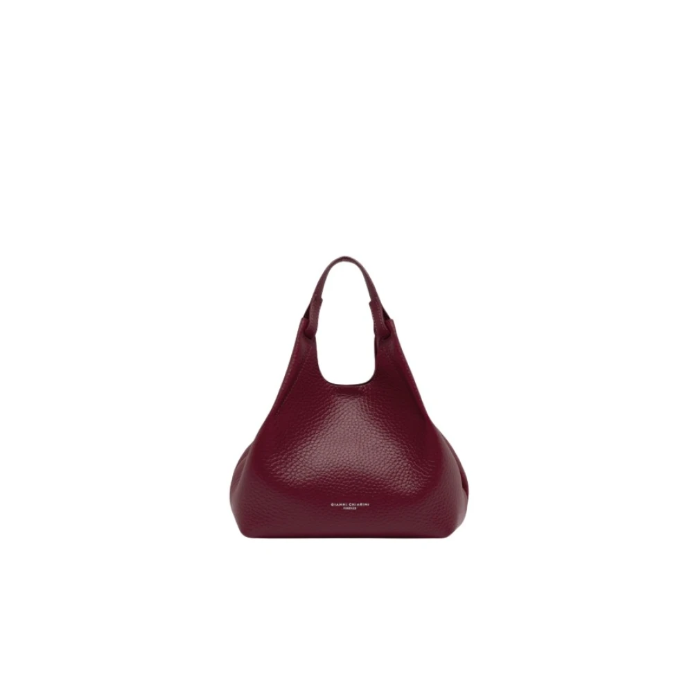 Gianni Chiarini Donna Borsa A Spalla Da Dua Media In Vera Pelle Bottalata Antique Ruby - Immagine 2