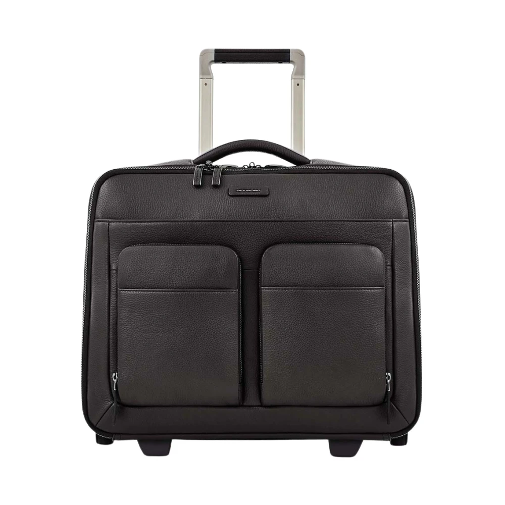 Piquadro Homme Noir Valises, Taille: One Size Cartable Trolley Avec Organisateur Porte