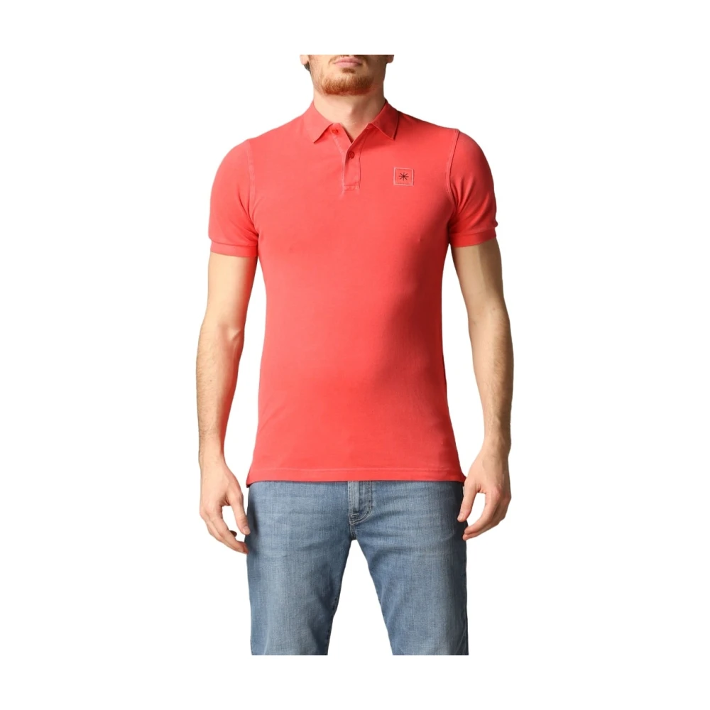 Manuel Ritz Korte Mouw Polo Shirt Red Heren