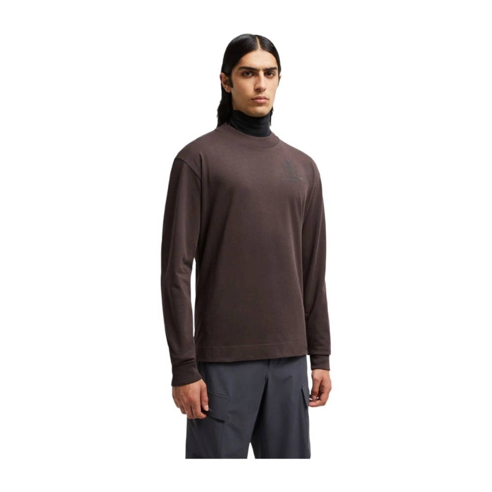 Moncler Logo Longsleeve T-shirt Bordeaux Purple Heren