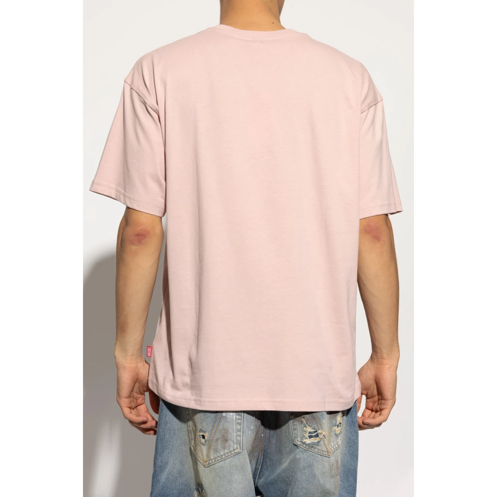 Diesel T-shirt met logo T-Boxt-S5 Pink Heren