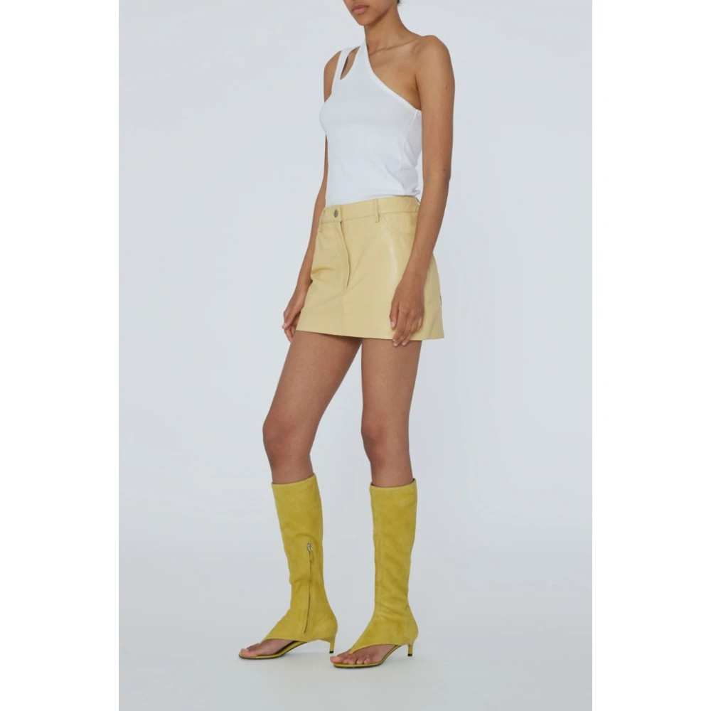 Remain Birger Christensen Leather Skirts Beige Dames