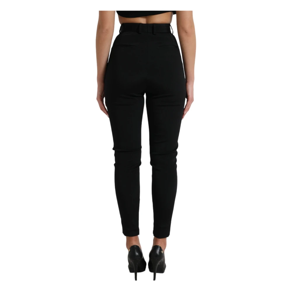 Dolce & Gabbana High Waist Skinny Broek Black Dames
