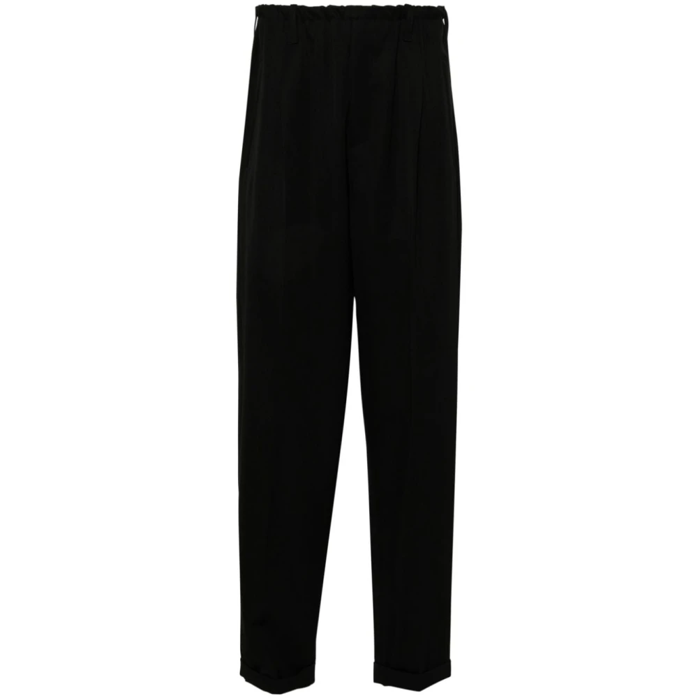 Magliano Zwarte op maat gemaakte wollen broek Black Heren
