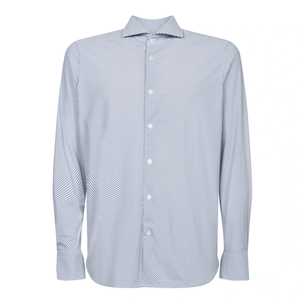 Dell'oglio Blauw Overhemd voor Mannen Stijlvol & Comfortabel Blue Heren
