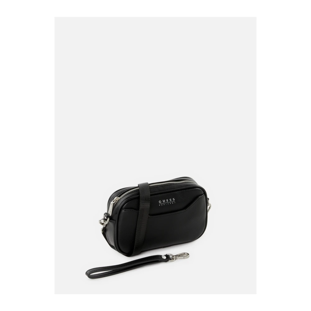 Guess PU Leren Schoudertas Zwart Black Dames