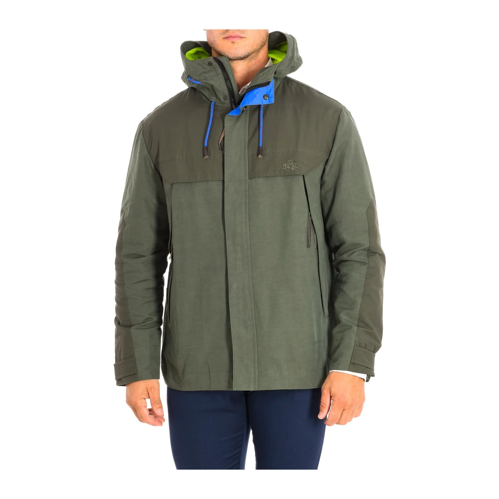 La Martina Men's Green Winter Jackets, L, Long Sleeve Jacket
