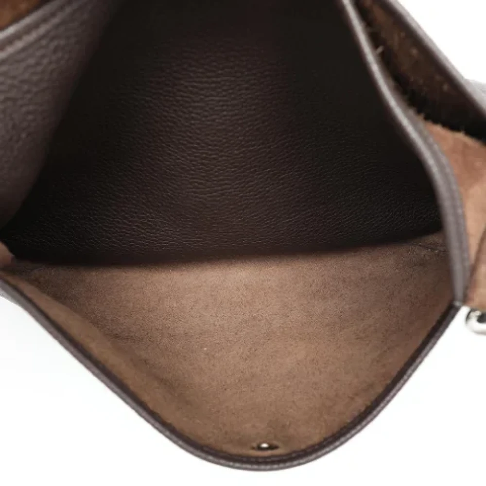 Hermès Vintage Pre-owned Leather shoulder-bags Brown Dames