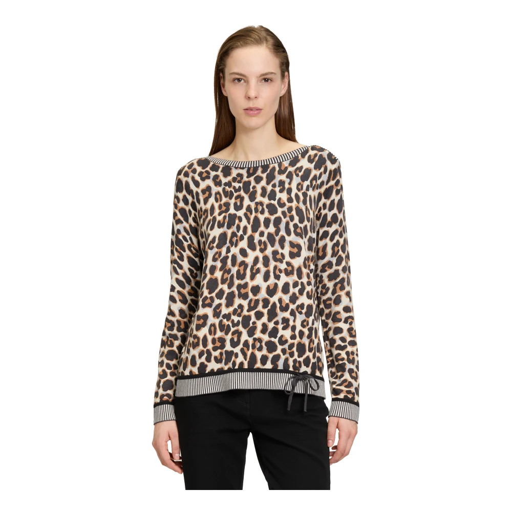 Betty Barclay Dierenprint Trekkoord Trui Multicolor Dames