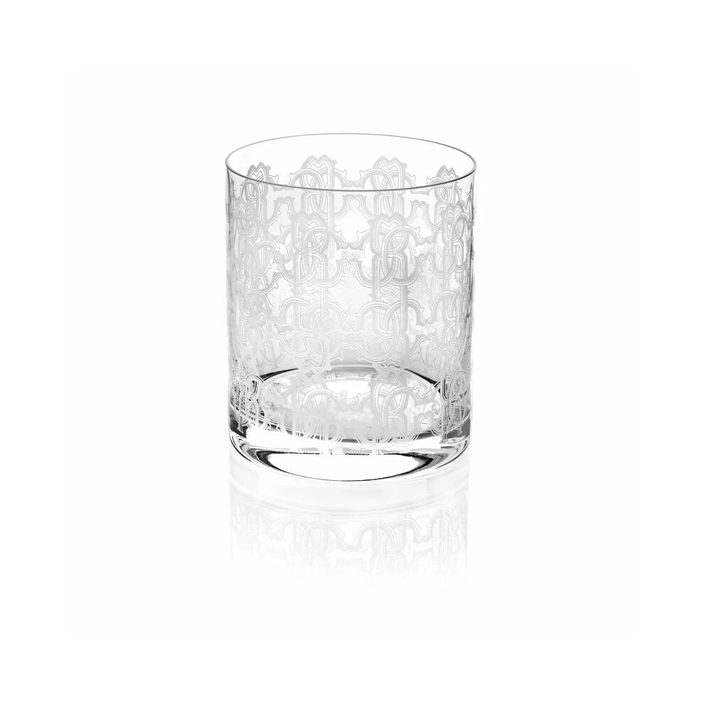 Roberto Cavalli Unisex Gray Platin Glass Set Monogram Allover
