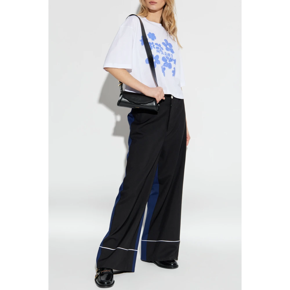 Marni T-shirt met bloemenmotief White Dames