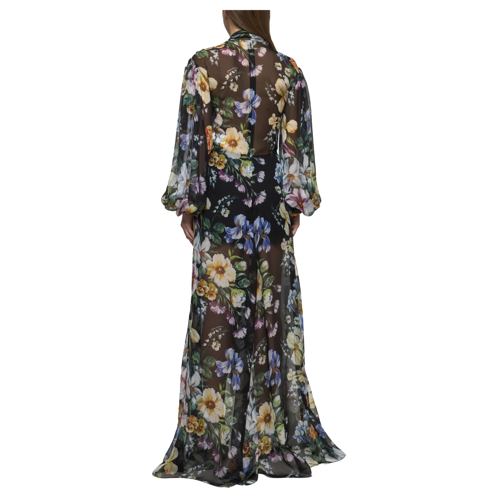 Dolce & Gabbana Bloemenprint Zijden Culotte Jumpsuit Multicolor Dames