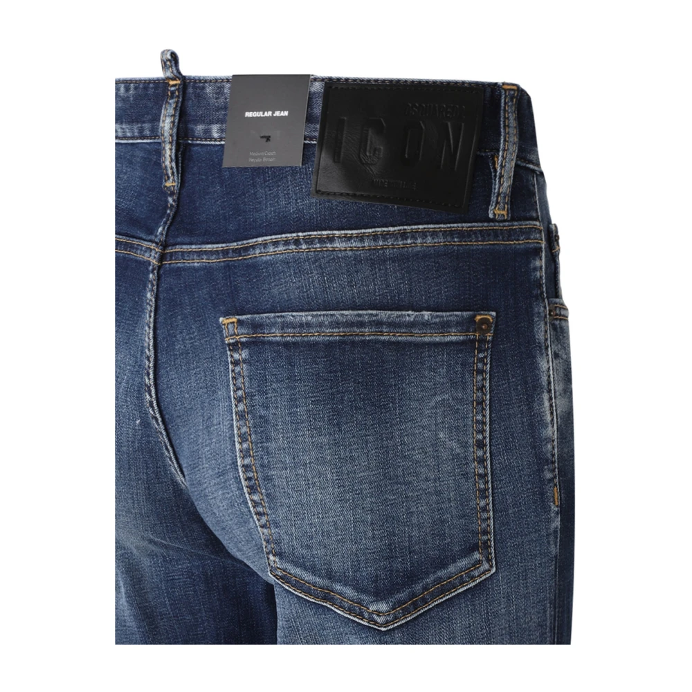 Dsquared2 Blauwe Skinny Distressed Jeans Blue Heren