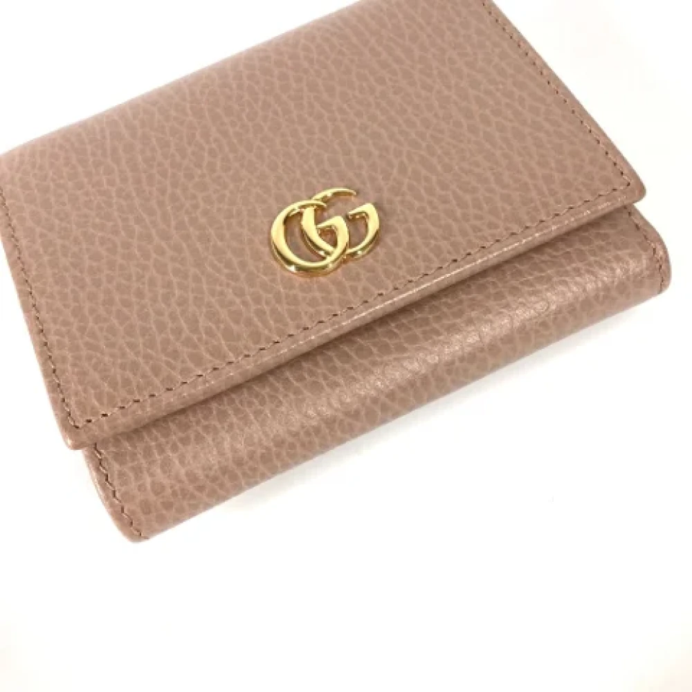 Gucci Vintage Pre-owned Leather wallets Beige Dames
