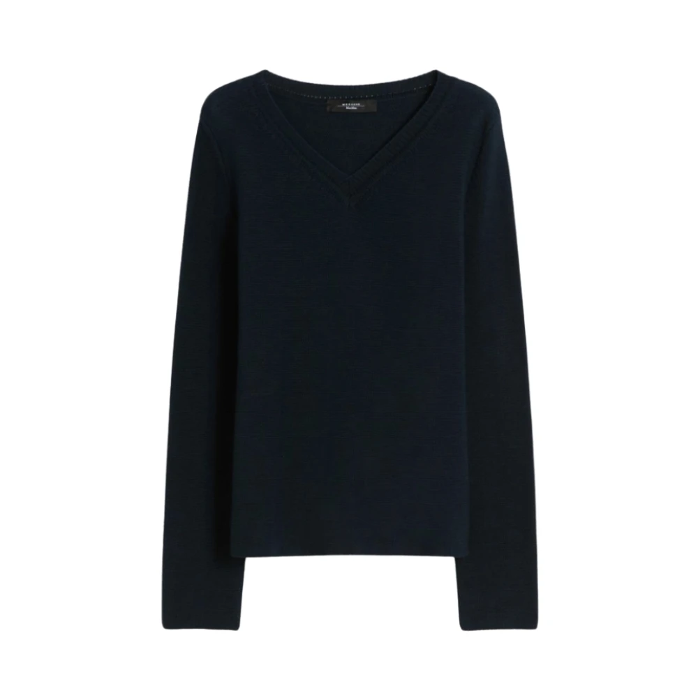 Weekend Max Mara Women's Blue Wkdago Knit - Round-Neck Knitwear - Xs - Knitwear