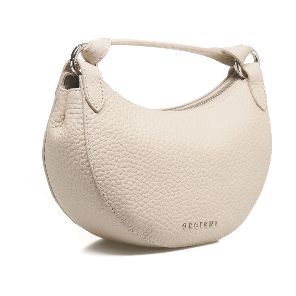 Orciani Witte Leren Mini Handtas White Dames
