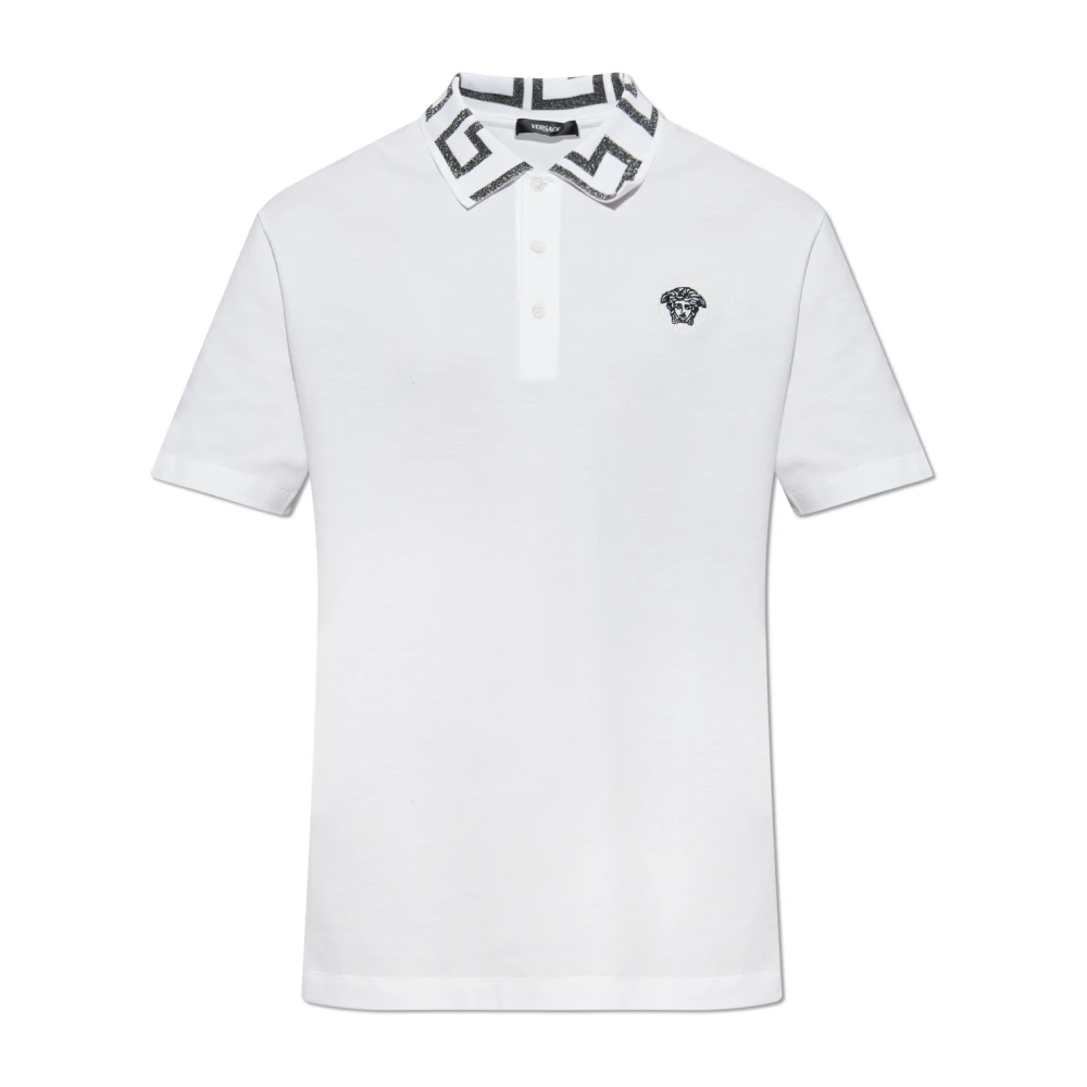 Versace Katoenen polo White Heren