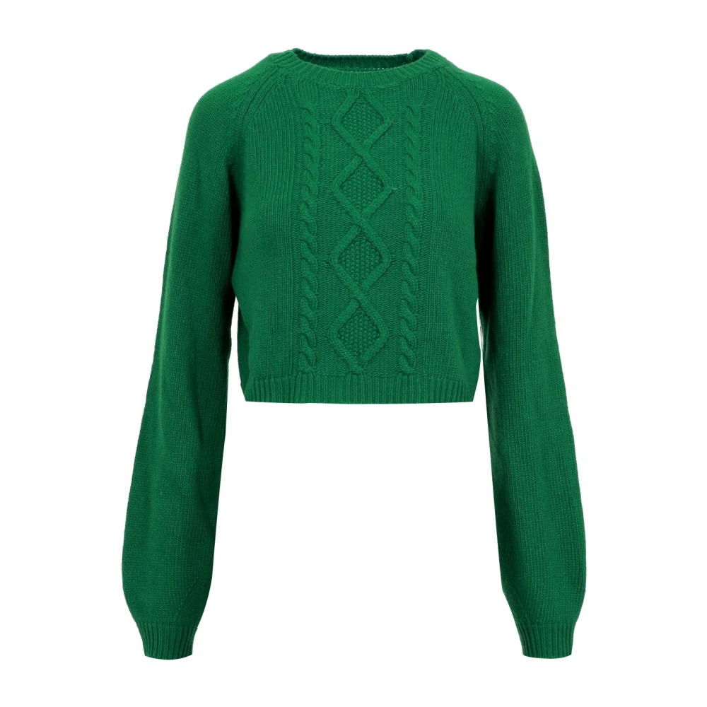 Roy Roger's Round-neck Knitwear Green Dames