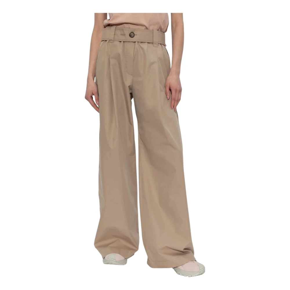 Moncler Wijde Beige Broek Beige Dames