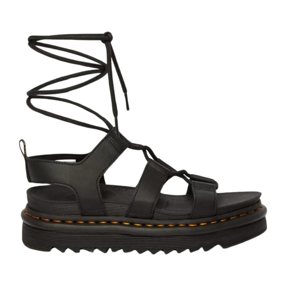 Dr. Martens Hydro Lace Up Gladiator Sandals - Female - Flat Sandals - Black - 7 Uk - Shoes