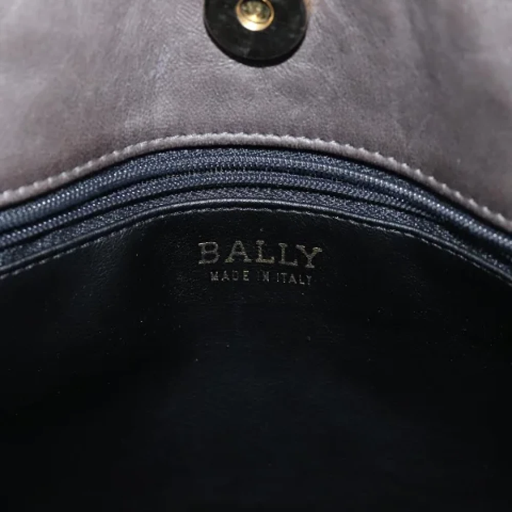 Bally Pre-owned Leather shoulder-bags Gray Dames