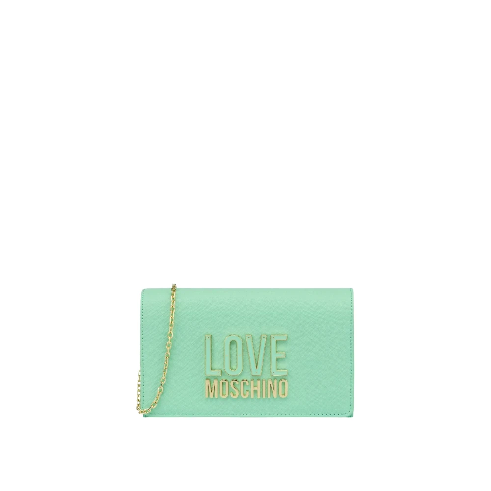 Love Moschino Stilig PU-väska Green, Dam