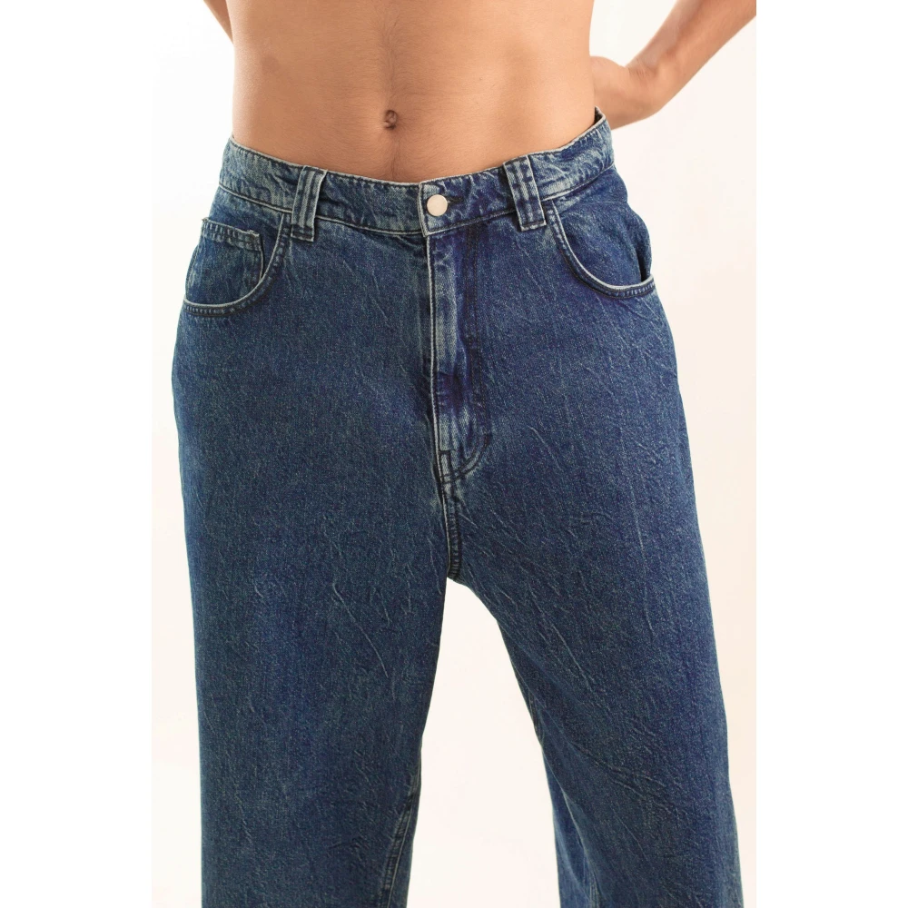 Garment Workshop Baggy Stonewash Jeans Blue Heren