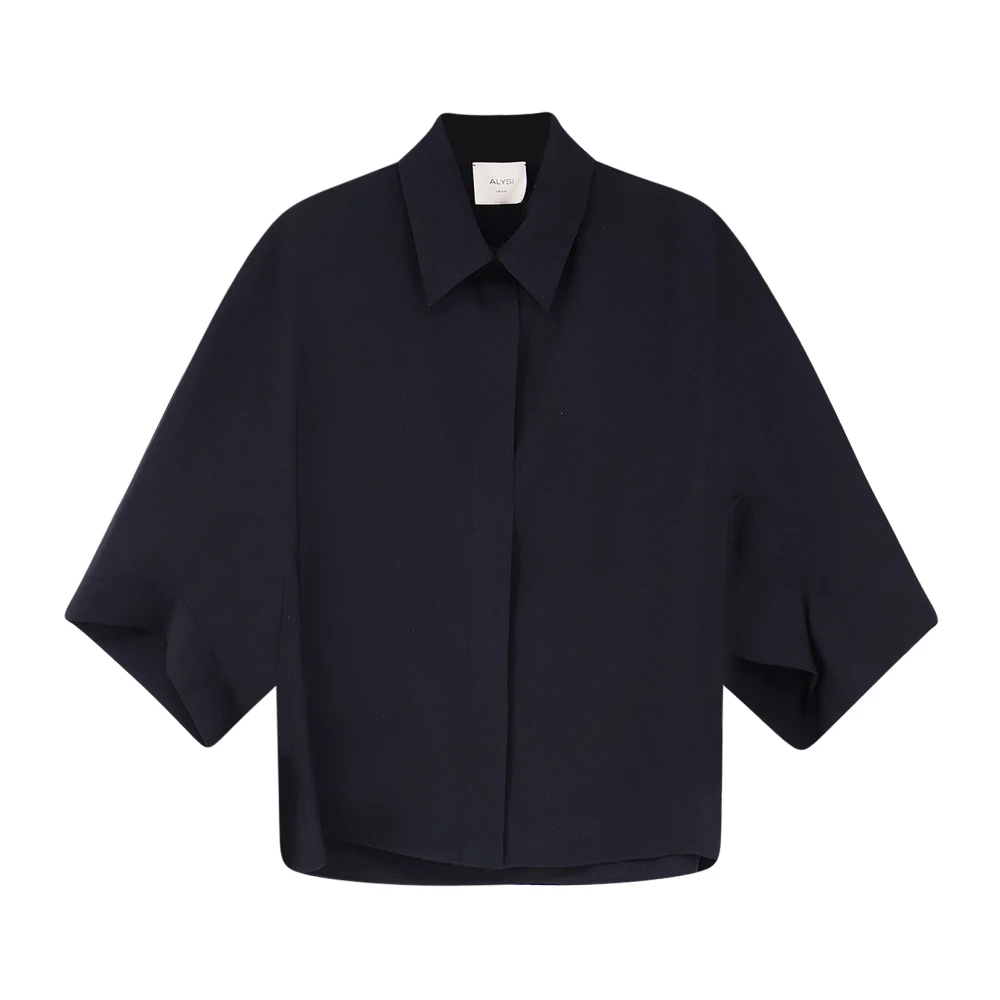 Alysi Femme Noir Blouses Et Chemises, Taille: 36 Fr Chemise À Manches Courtes