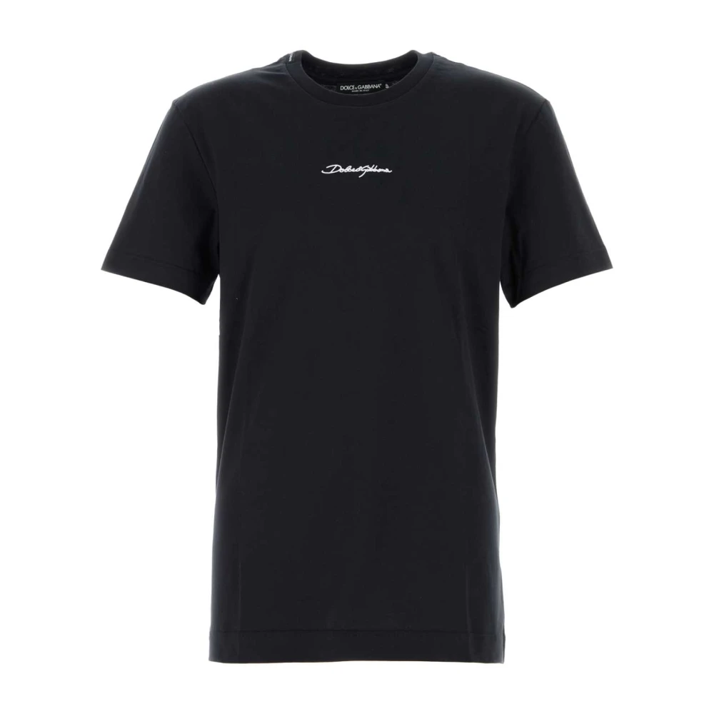 Dolce & Gabbana Midnight Blue Cotton Tee - Male - T-Shirts - Blue - S - Tops