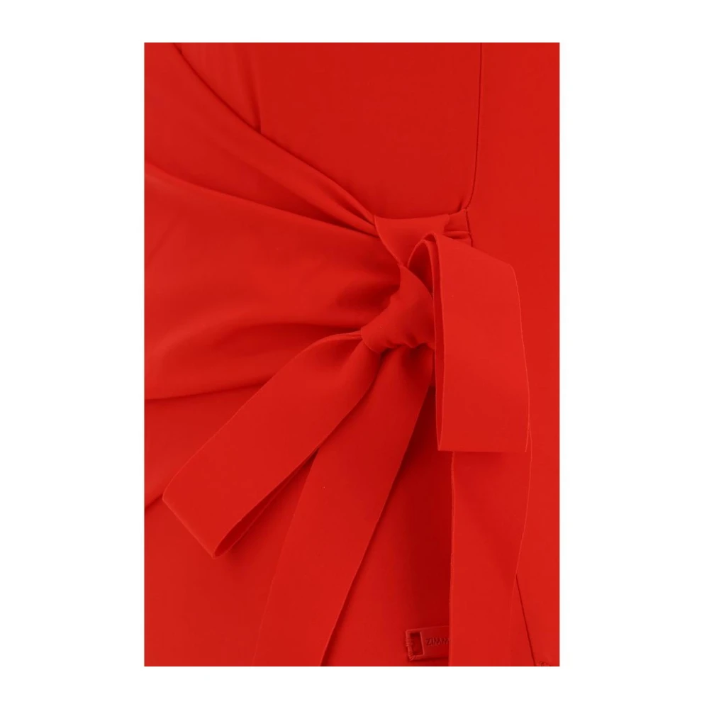 Zimmermann Monochrome Wrap Badpak met Smock Steek Red Dames
