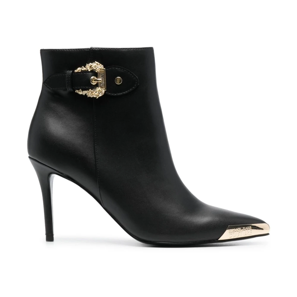 Versace Jeans Couture Zwarte Scarlett Laarzen met Gouden Details Black Dames