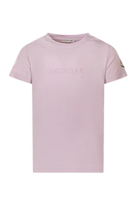 Broderad Logotyp Bomulls T-shirt