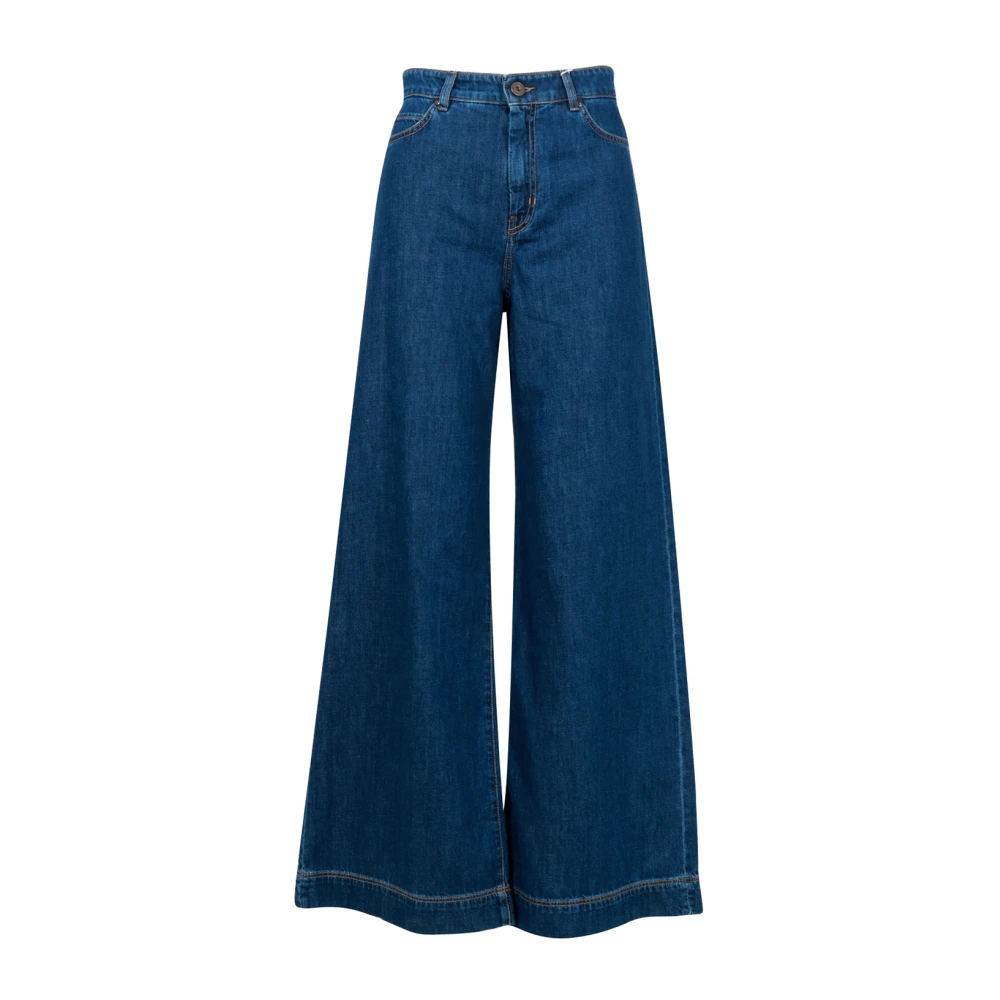 Weekend Max Mara Blå Vega Wide Jeans