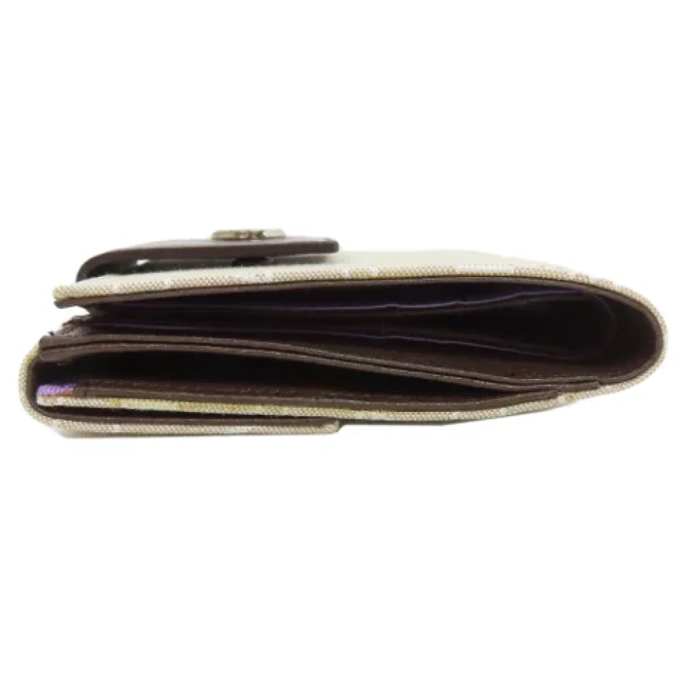 Bvlgari Vintage Pre-owned Canvas wallets Beige Dames