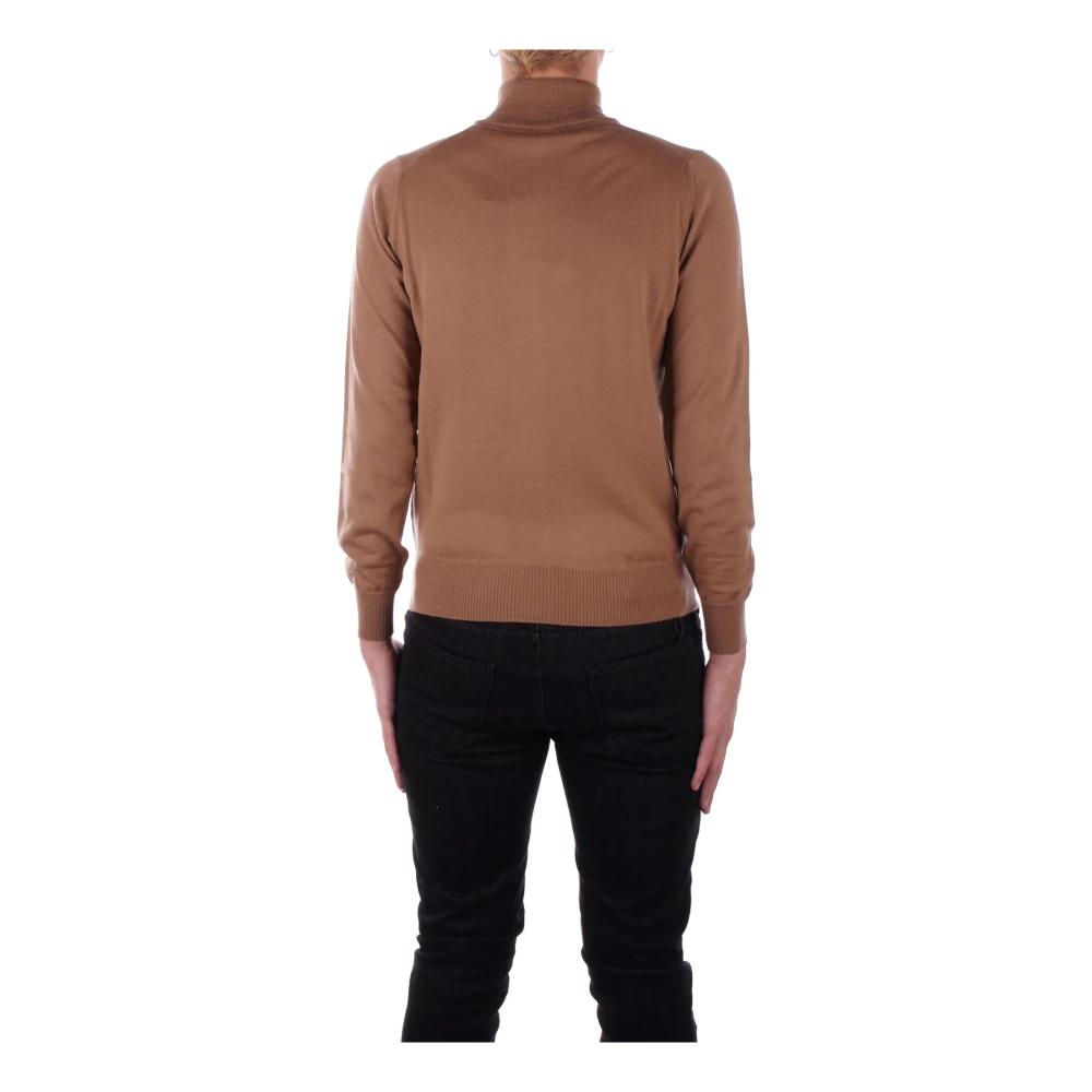 Alpha Studio Witte Sweater met Dubbele Ritszakken Brown Heren
