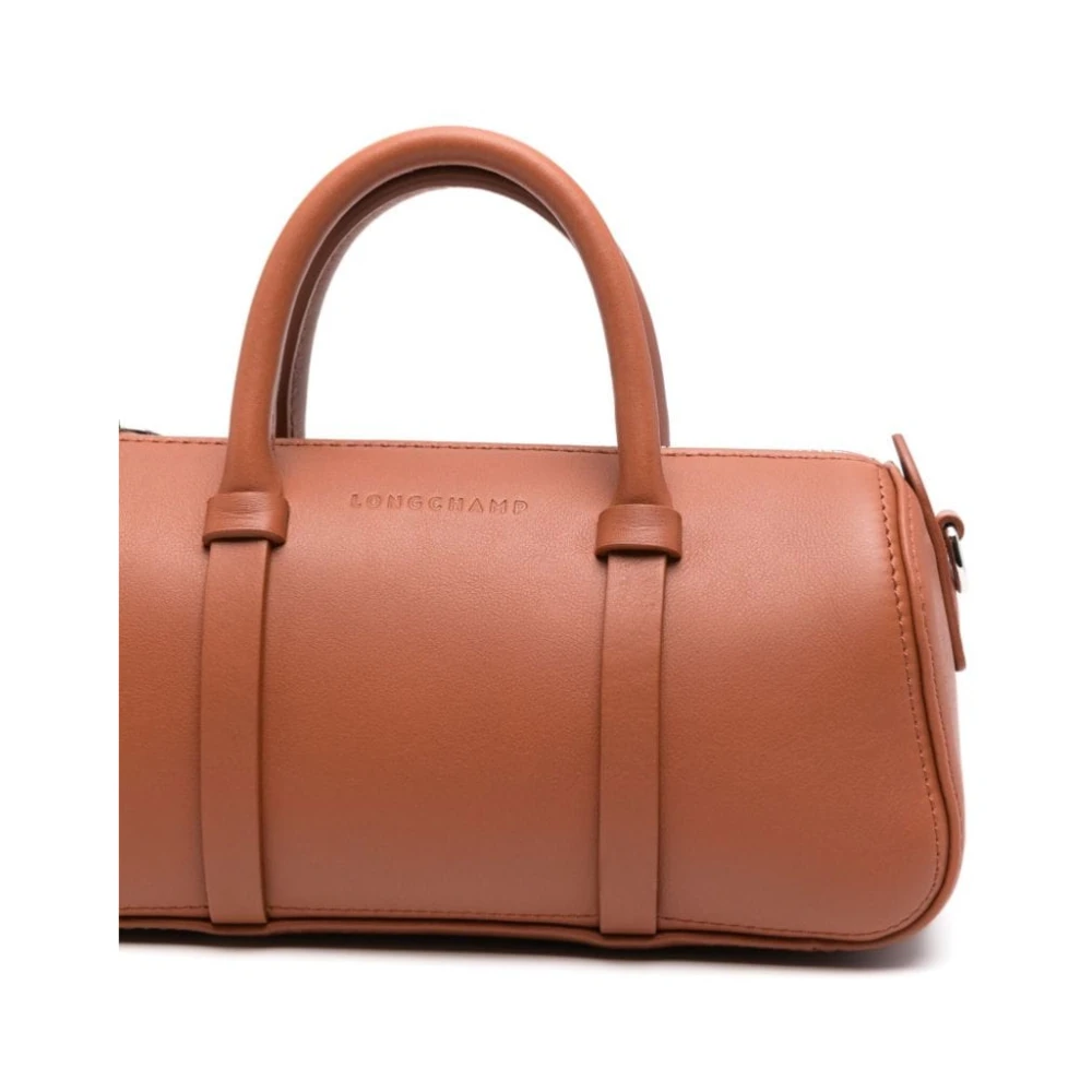 Longchamp Brandy Leren Tote Tas Brown Dames