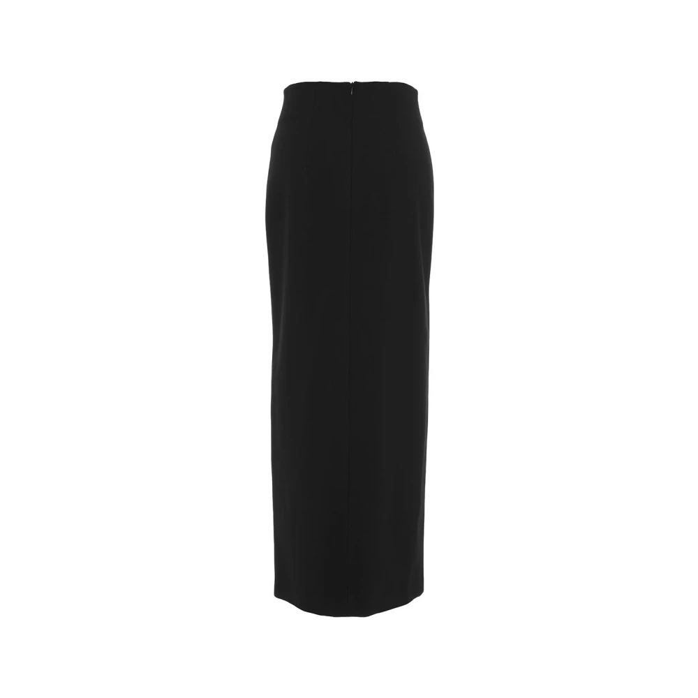 Gender Hoge Taille Maxi Rok met Zijsplit Black Dames