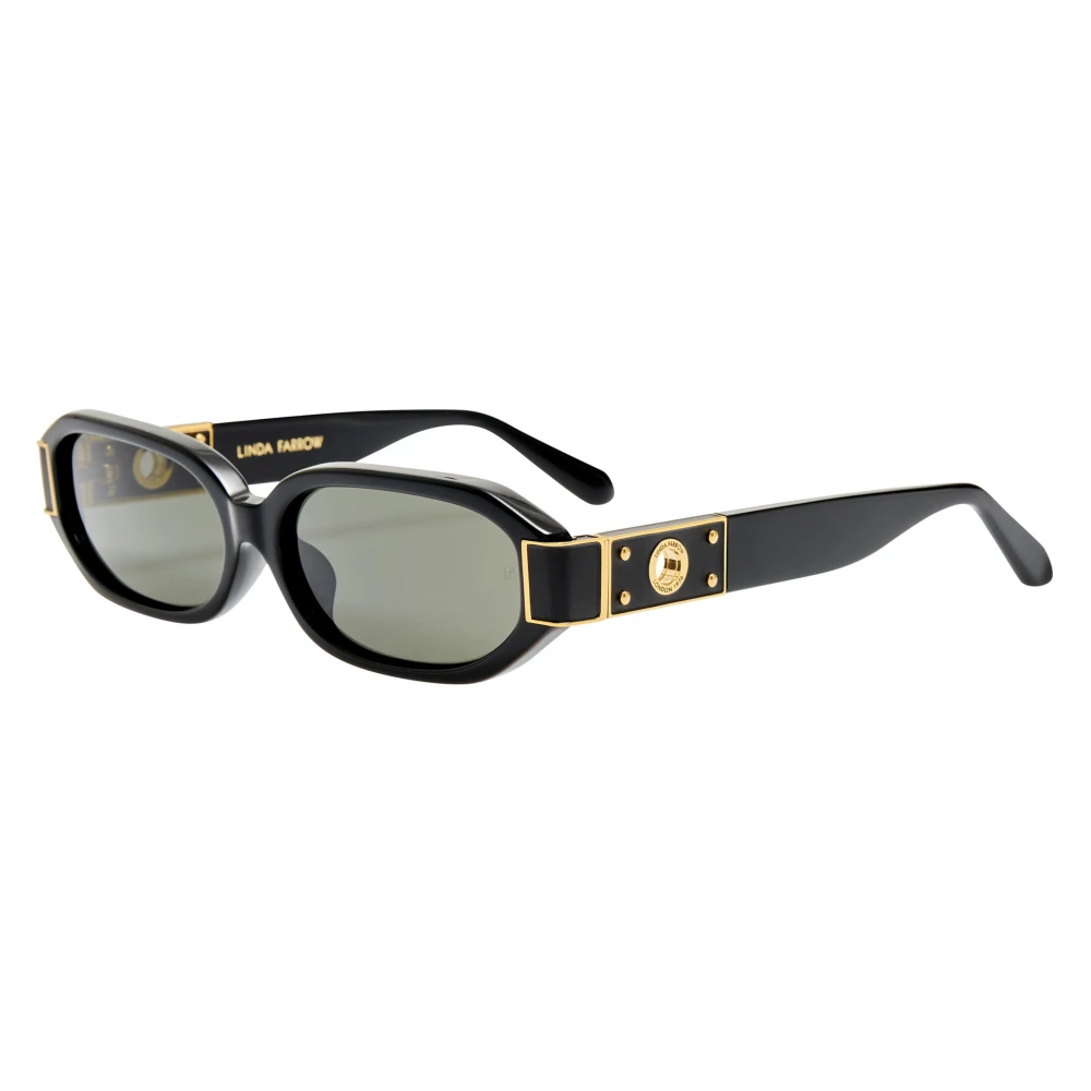 Linda Farrow Black Sunglasses, Unisex, 59 Mm, Lfl