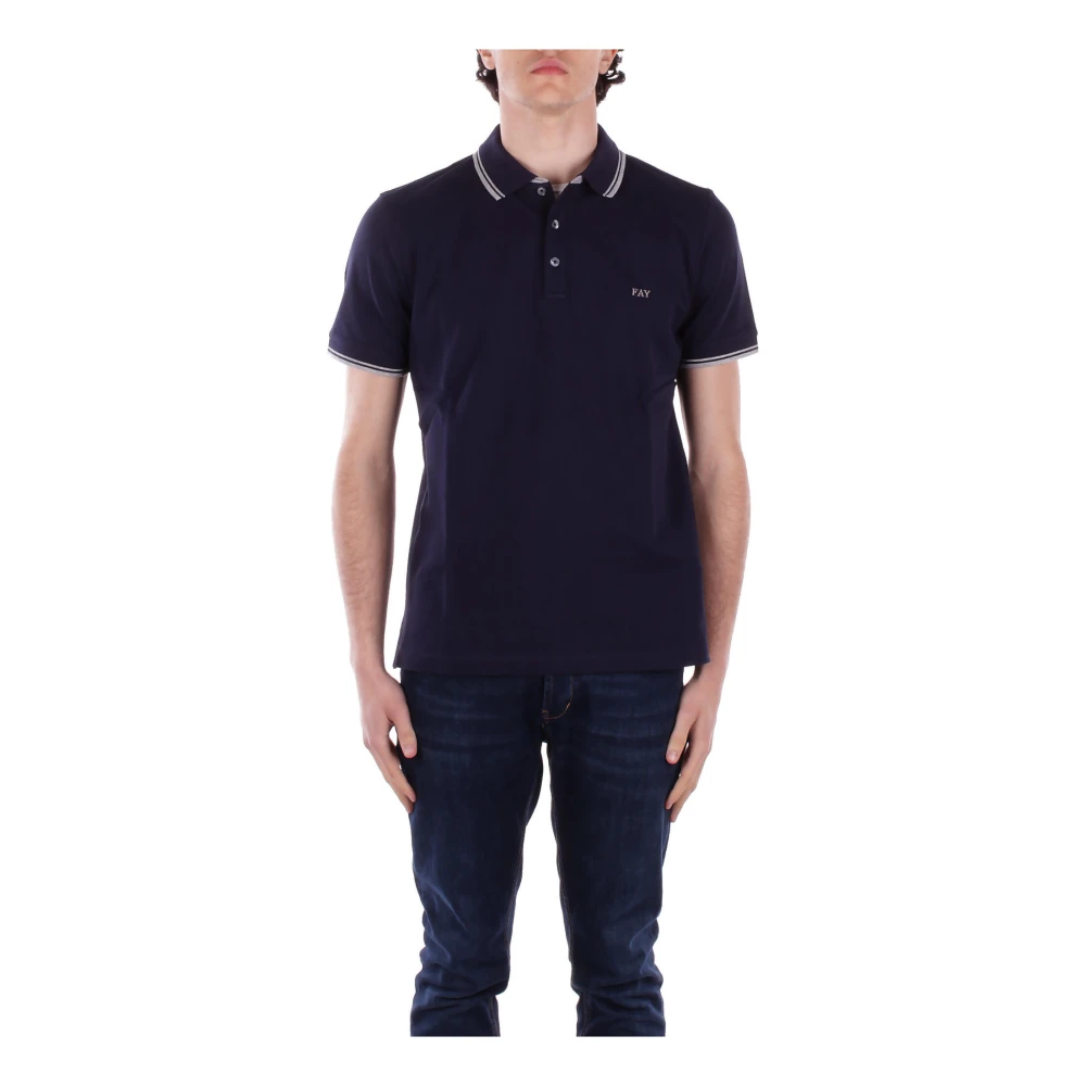 Fay - Tops > Polo Shirts - Blue - Fay - Modalova