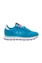 blue-leather-and-fabric-casual-sneaker-women