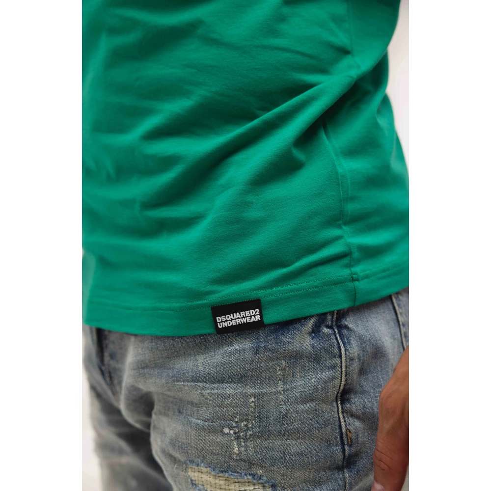 Dsquared2 Groen Ronde Hals T-Shirt Heren Green Heren