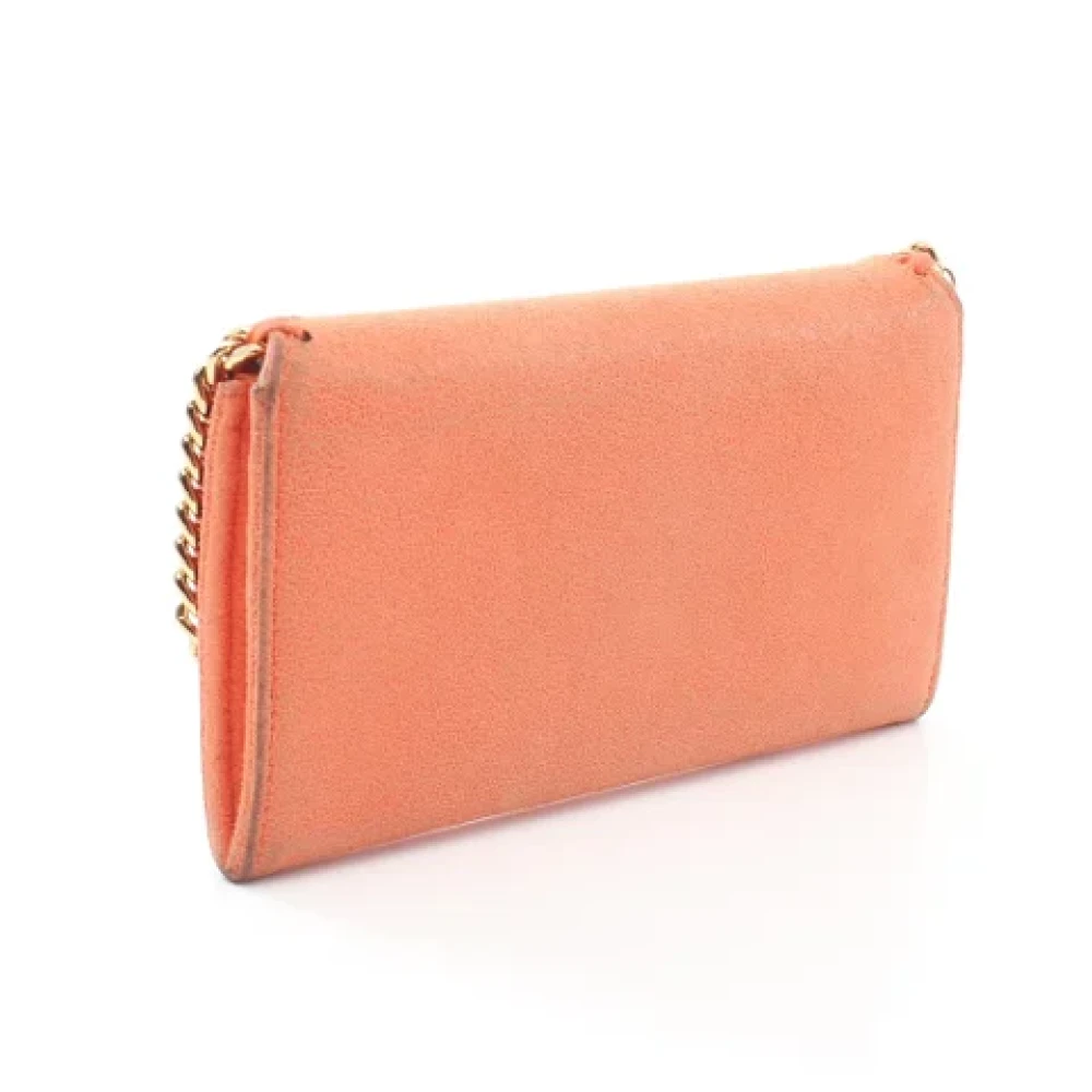 Stella McCartney Pre-owned Leather wallets Orange Dames