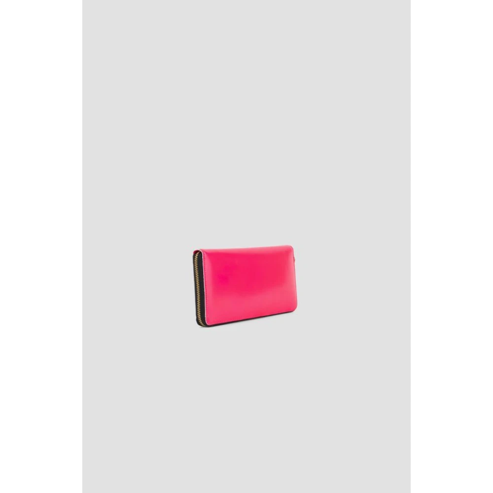 Comme des Garçons Neonroze Portemonnee met Multicolor Interieur Pink Dames