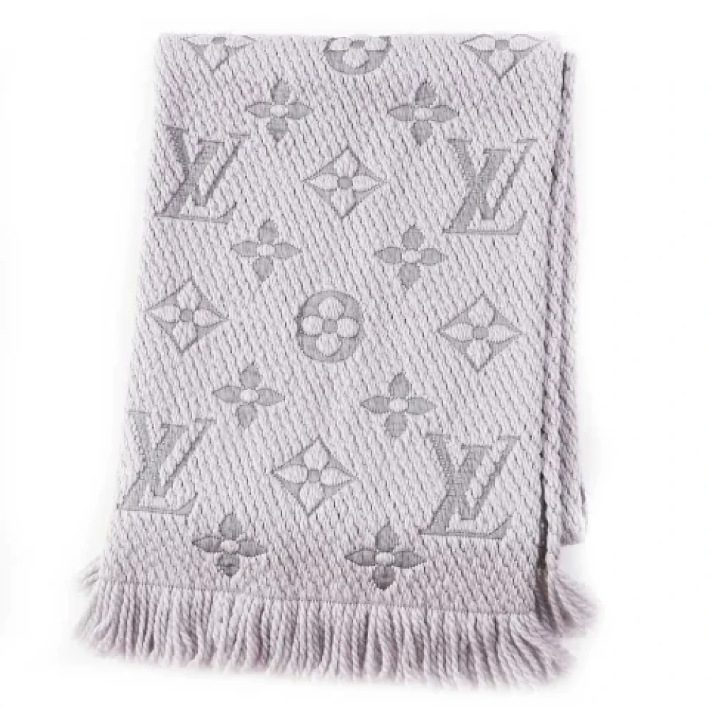 Louis Vuitton Vintage Pre-owned Fabric scarves Gray Dames