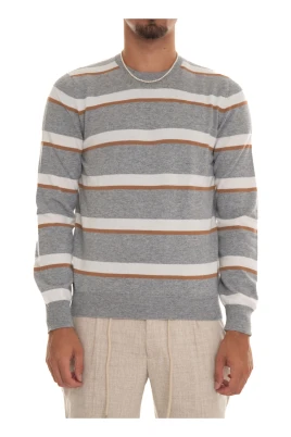 Randig Cashmere Slim Fit Pullover
