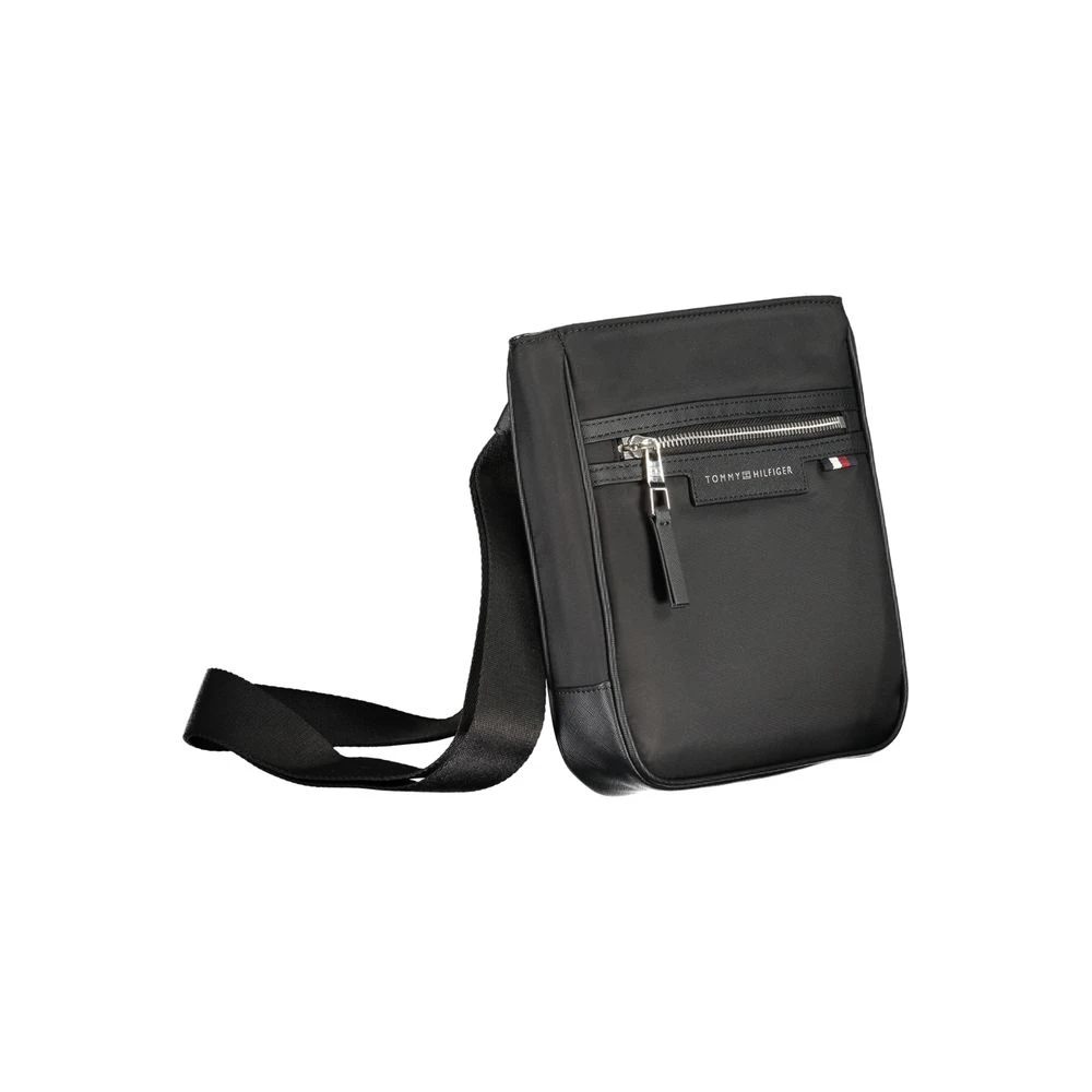 Tommy Hilfiger Zwarte Polyester Schoudertas met Verstelbare Band Black Heren